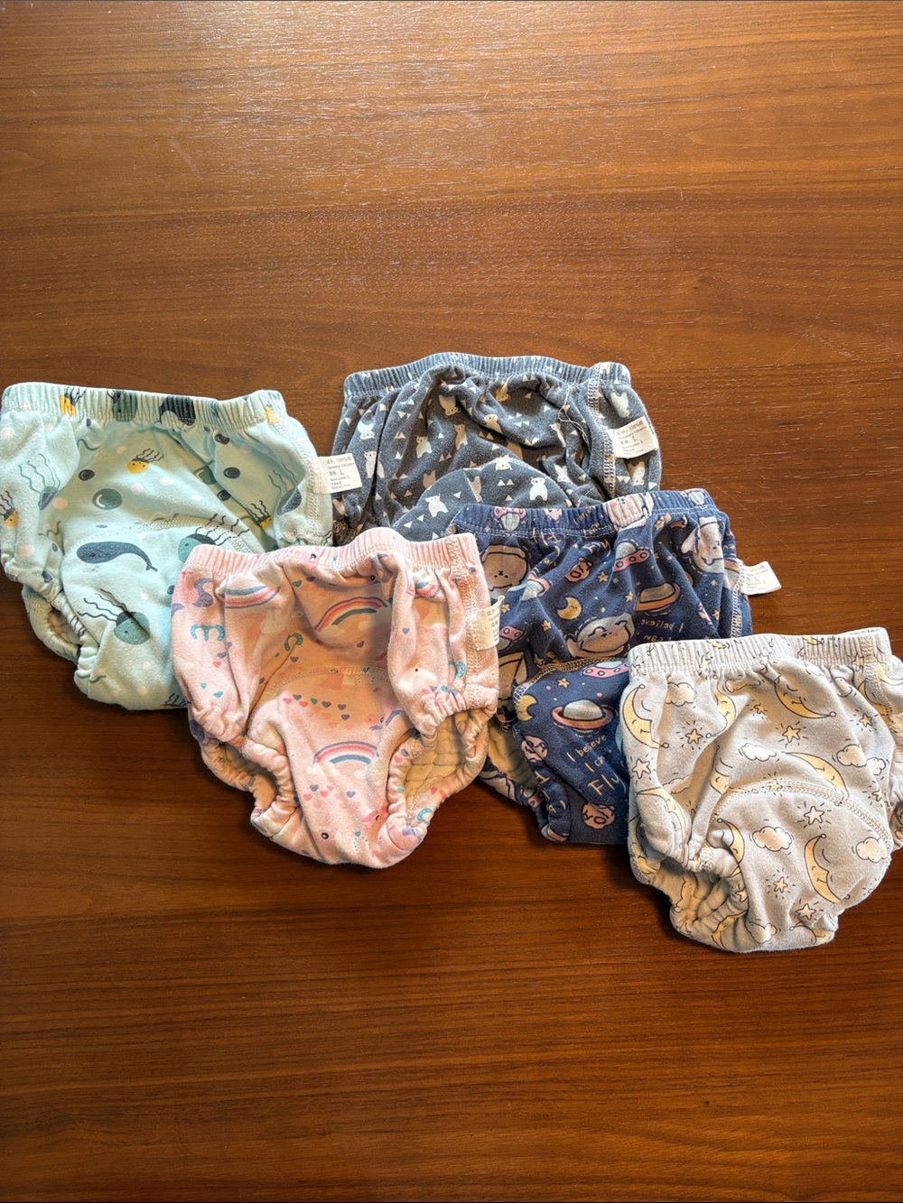 Kids Patterned Training Pants - Pastel Multi Color